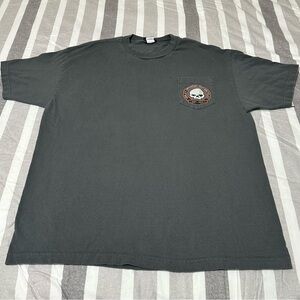 Vtg Harley Davidson T Shirt Sz XL Double Sided Black Champion Roswell NM